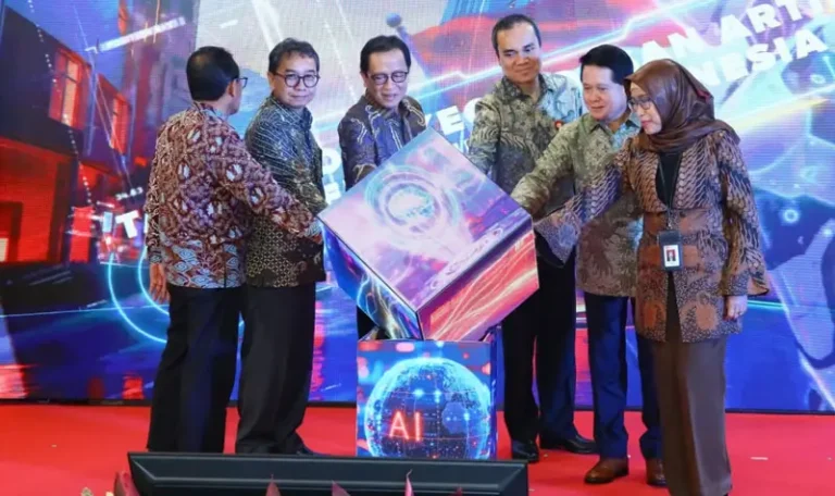 Peluncuran buku pandauan Tata Kelola Kecerdasan Artifisial Perbankan Indonesia di Jakarta, Selasa (29/4/2025). (Foto: OJK)