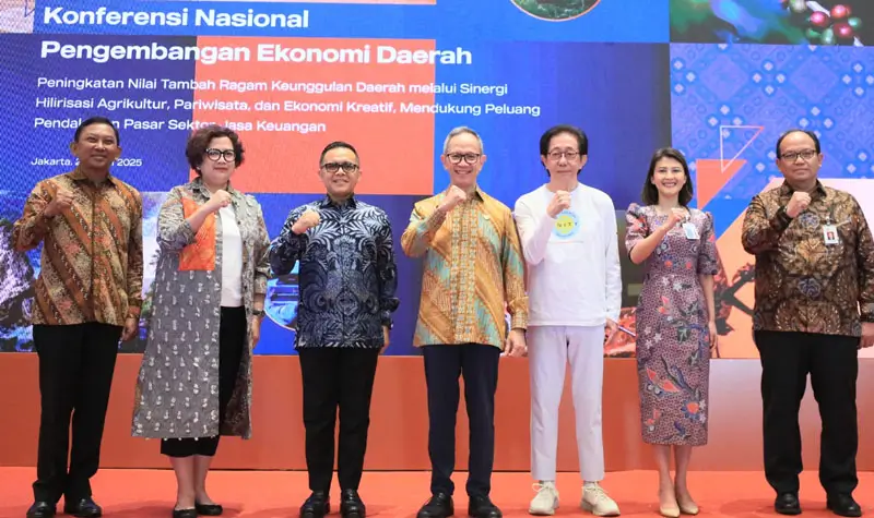 Konferensi nasional pengembangan ekonomi daerah yang digelar OJK di Jakarta, Senin (28/4/2025). (Foto: OJK)