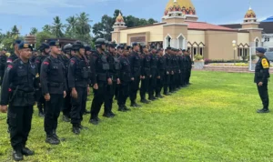 200 Personel Brimob Pengamanan PSU Tiba di Banggai
