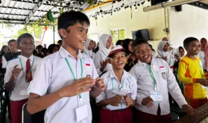 Sejumlah murid mengikuti MPLS di Sekolah Rakyat Menengah Pertama 22 Sigi, Senin (14/7/2025). (Foto: SRMP 22 Sigi)