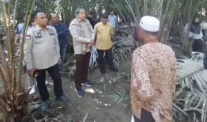 Tim Ahli Indikasi Geografis Direktorat Jenderal Kekayaan Intelektual meninjau langsung perkebunan salak pondoh SImpang Raya di Banggai. (Foto: Kemenkum Sulteng)